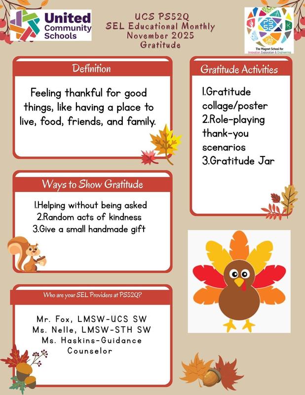 Fall themed SEL newsletter - English