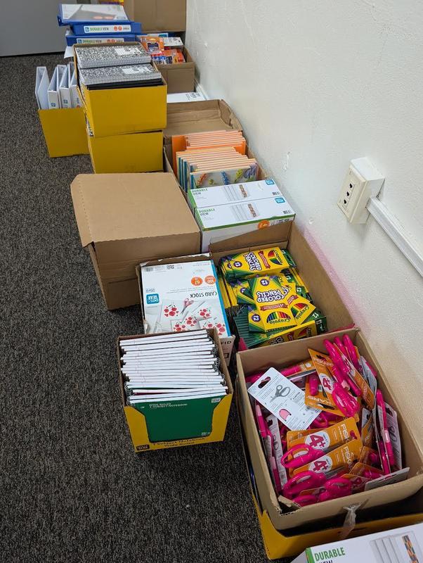 School supply donation.