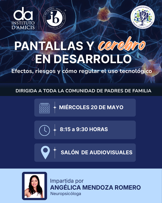 Conferencia para la comunidad de padres de familia: "Pantallas y cerebro en desarrollo" Featured Photo