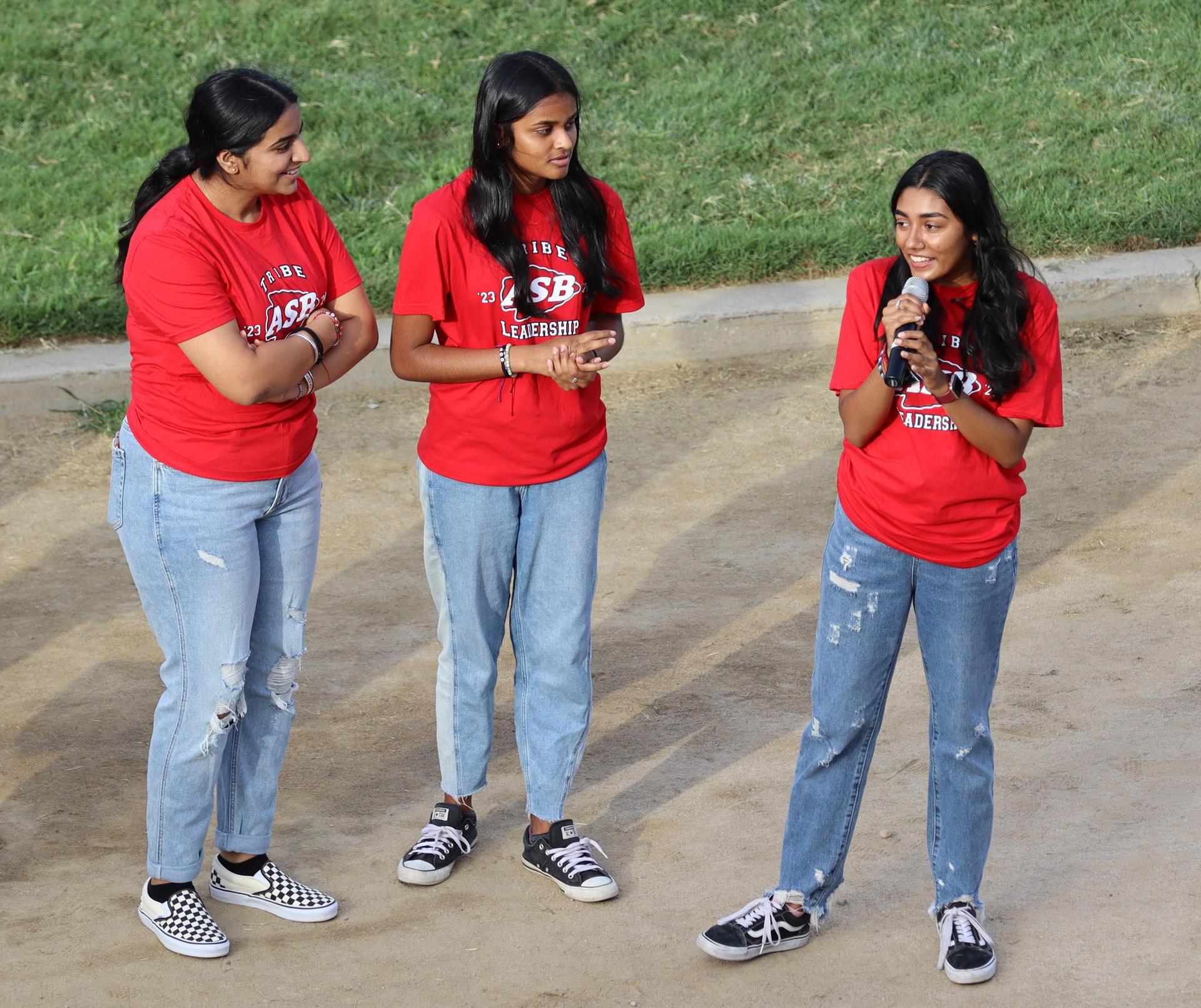 Students and staff enjoying the back to school rally