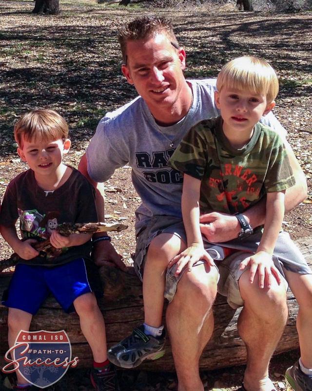 - A family photo of SV Coach Jason Adkins with his sons Parker and Cooper Adkins when they were young.