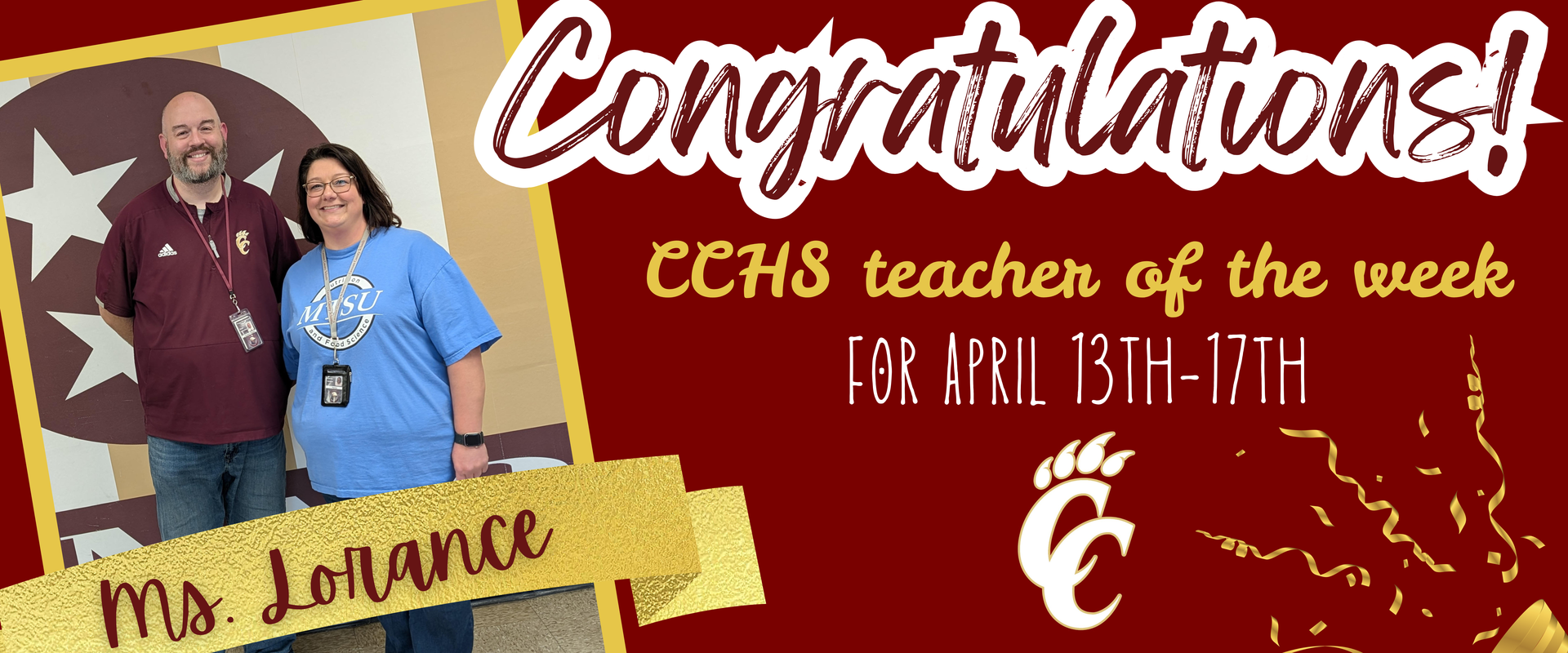 Ms. Lorance - Teacher of the week