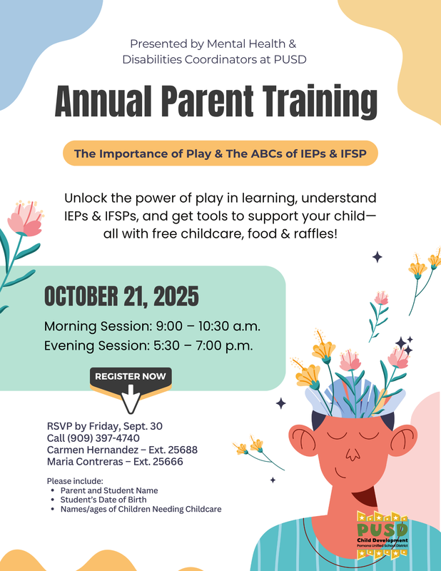 Annual Parent Training Announcement