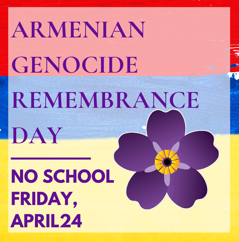 no school - armenian remembrance day