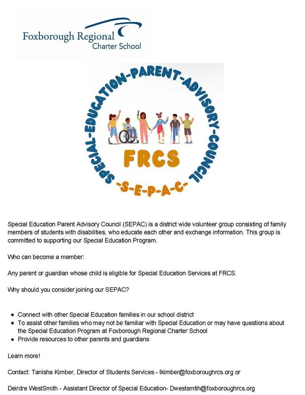 Join the FRCS Special Education Parent Advisory Council (SEPAC)