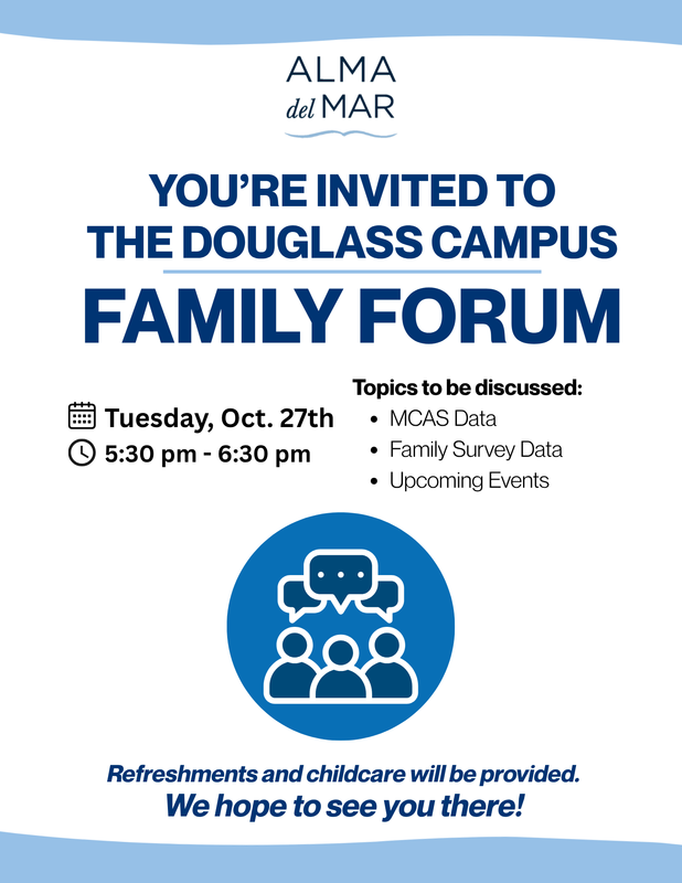 Douglass Family Forum flyer in English