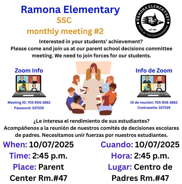 SSC Meeting 10/7/25 Bilingual