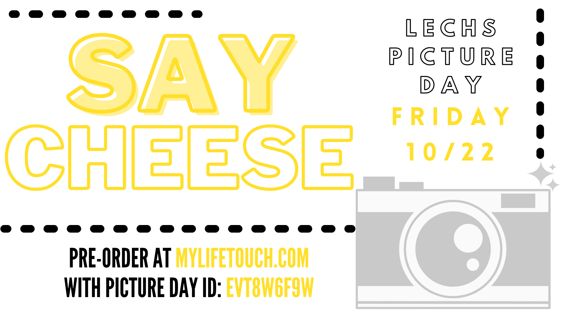 LECHS Picture Day Friday, 10/22, Pre-Order at mylifetouch.com