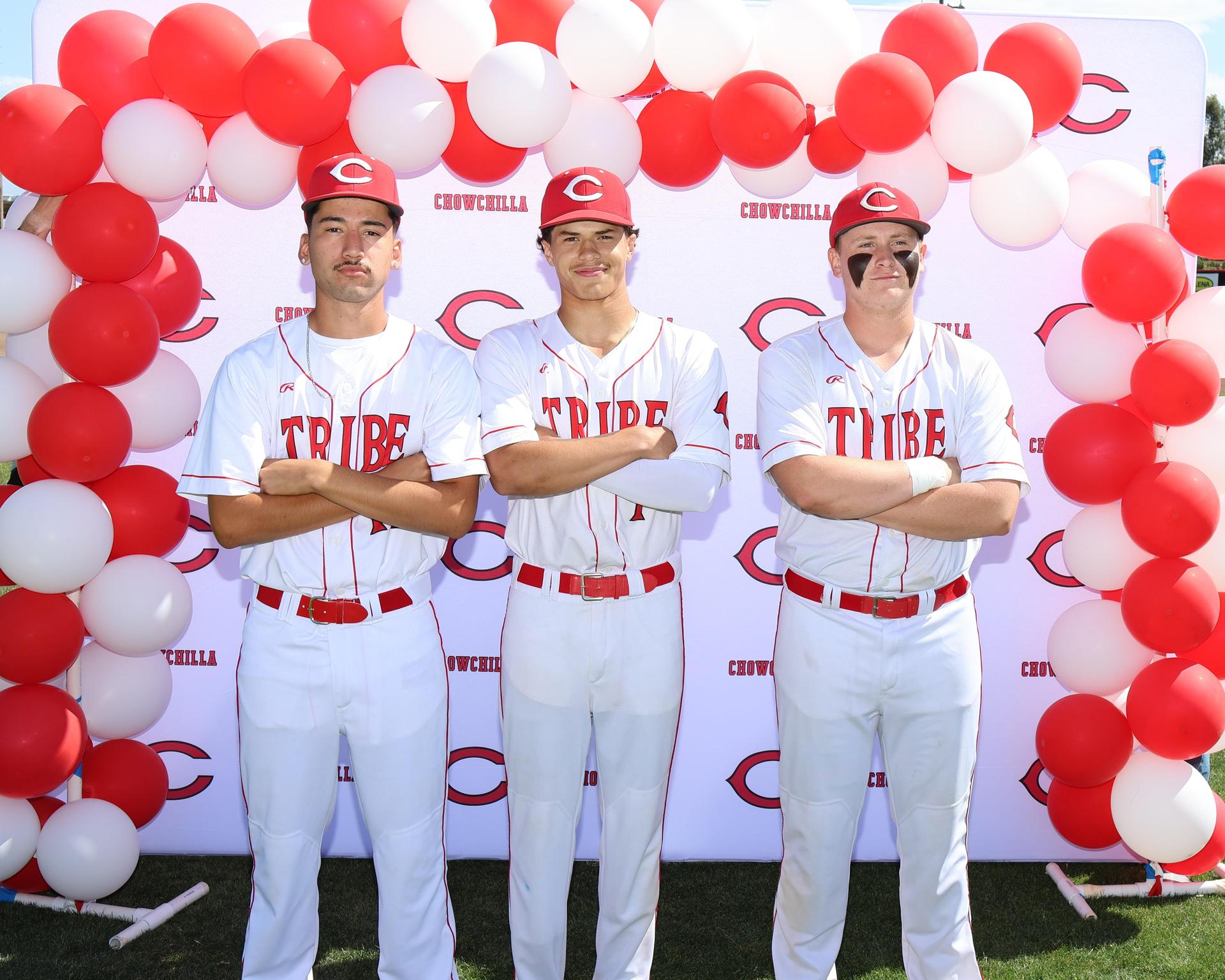 senior baseball players and their escorts