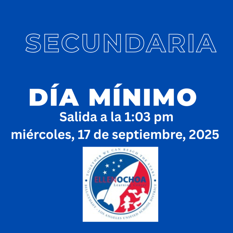 Recordatorio: Salida a la 1:03 pm