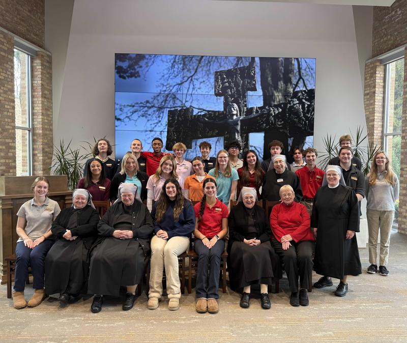sisters meet with students