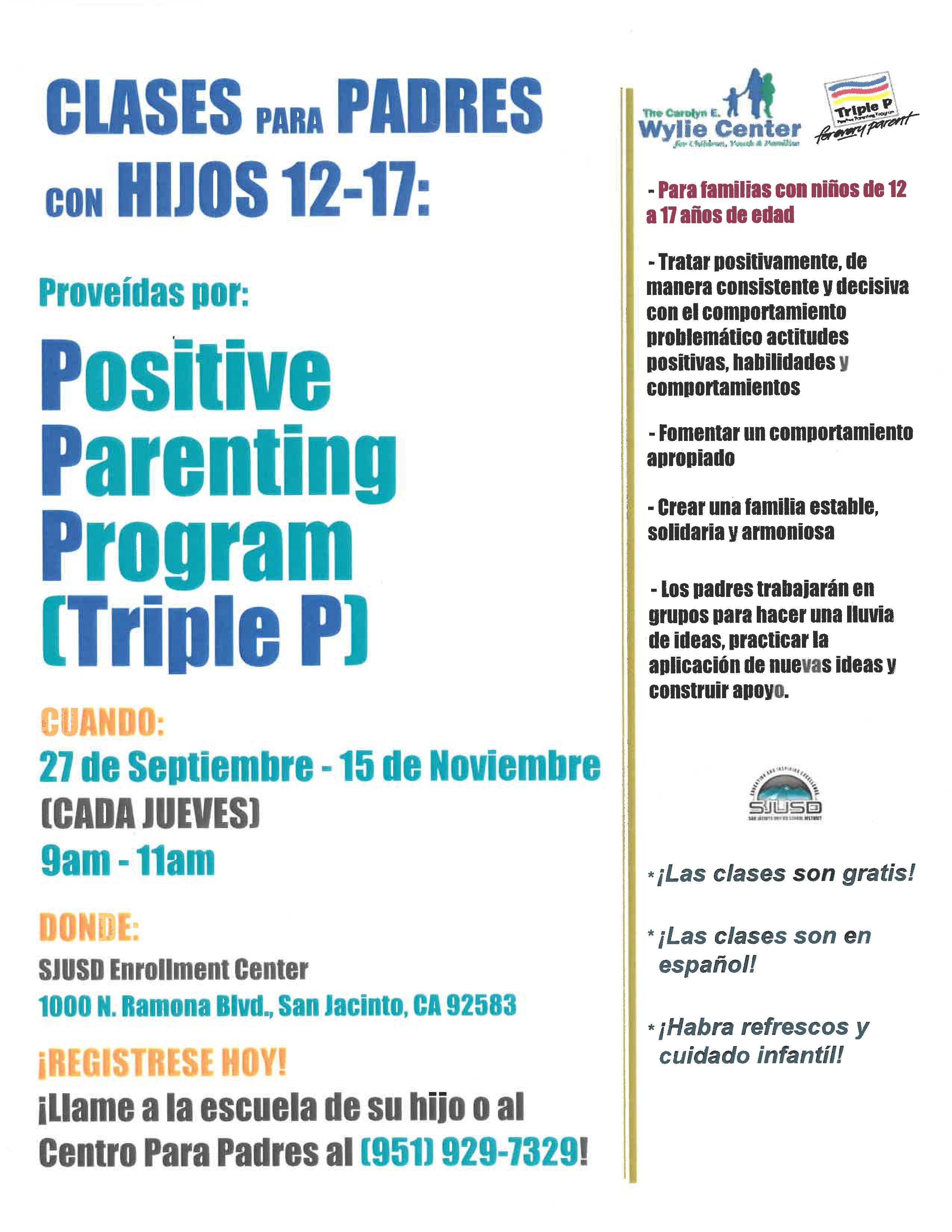 Parenting Classes Parents San Jacinto Unified School District