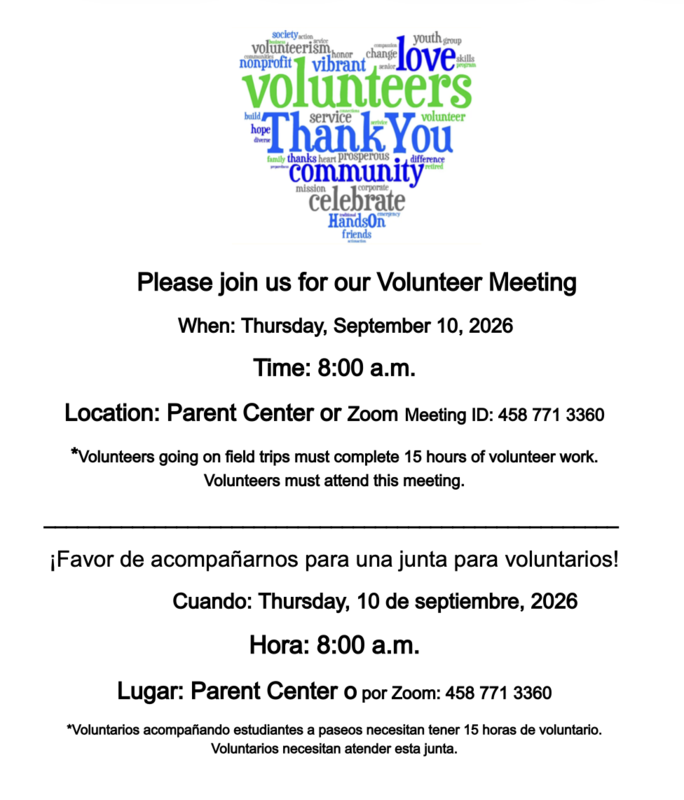 Parent Volunteer Meeting