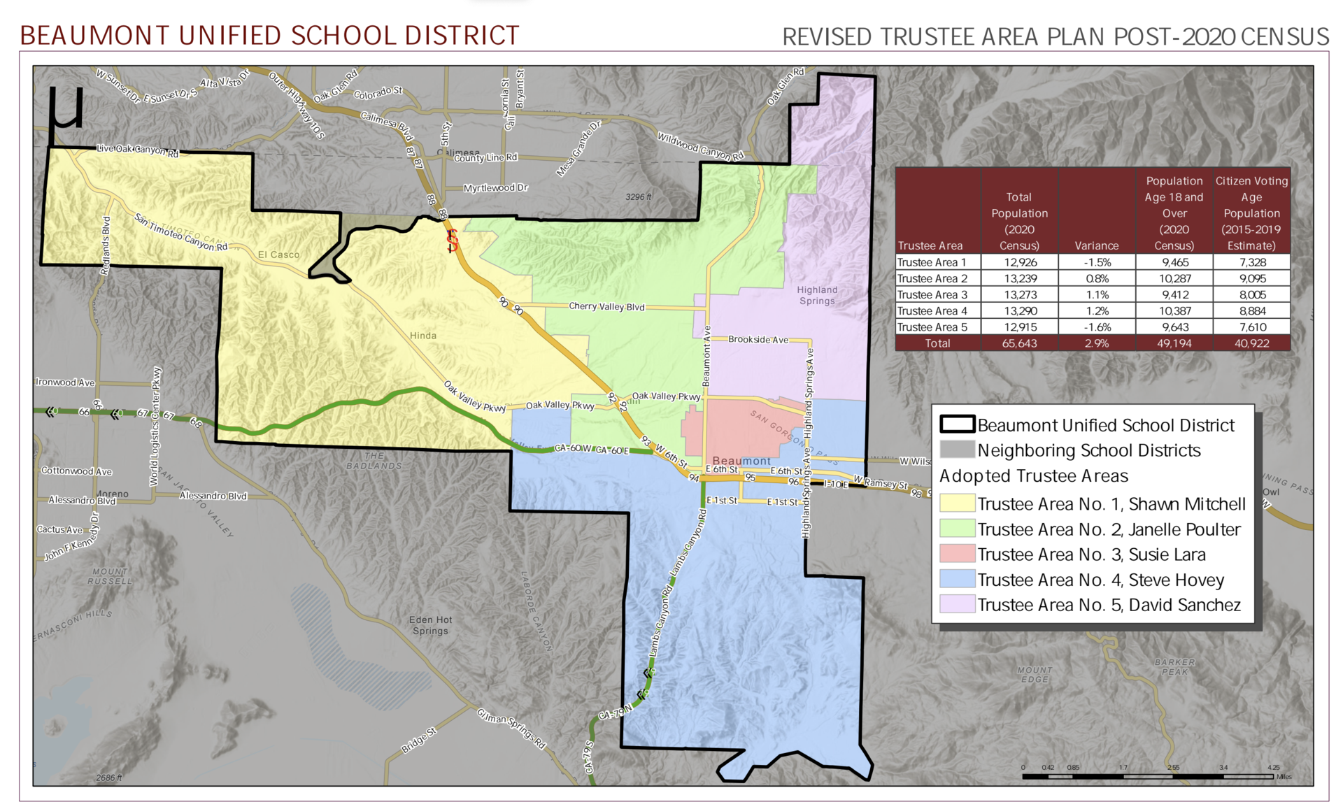 Trustee area map