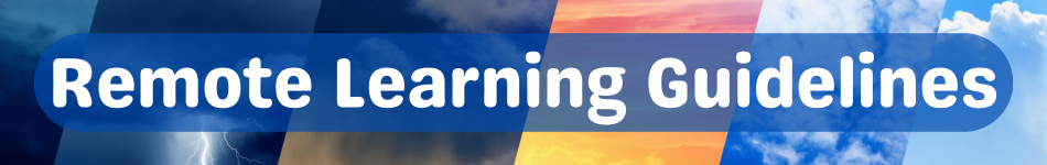 Graphic with title of page superimposed on images of various weather conditions.