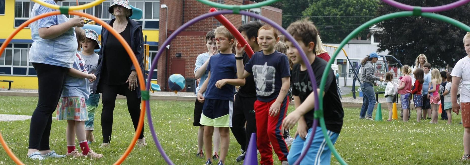 students at field day