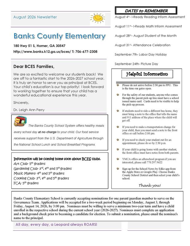 BCES August Newsletter