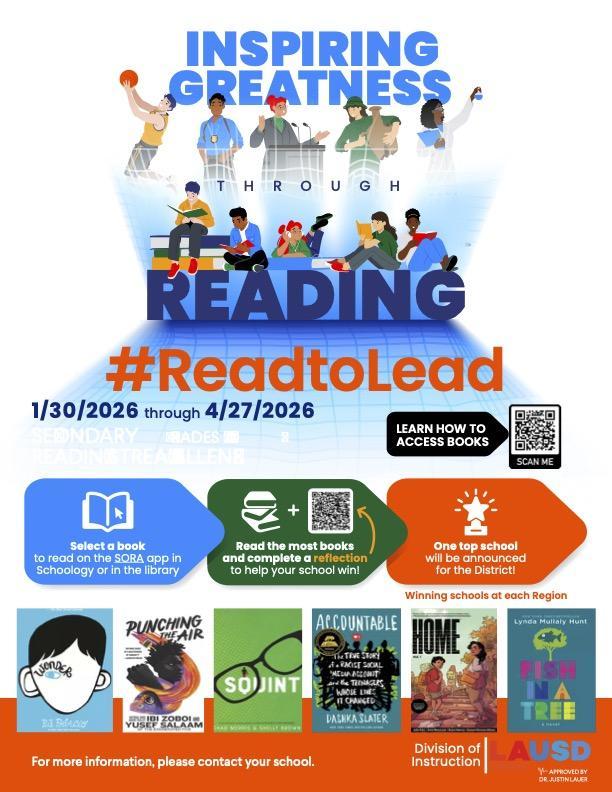 Students reading and doing other activities