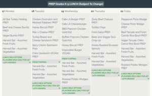 Lunch for the week/ Almuerzo de la semana