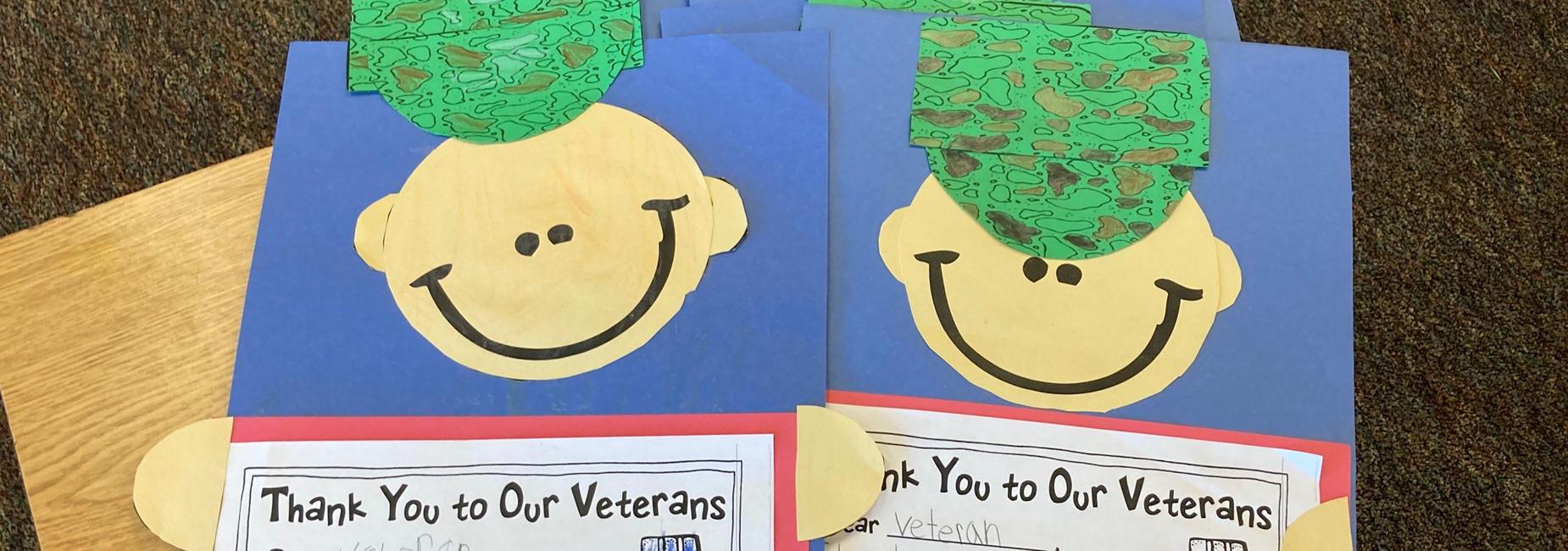 Student Artwork- Smiling face with military hat