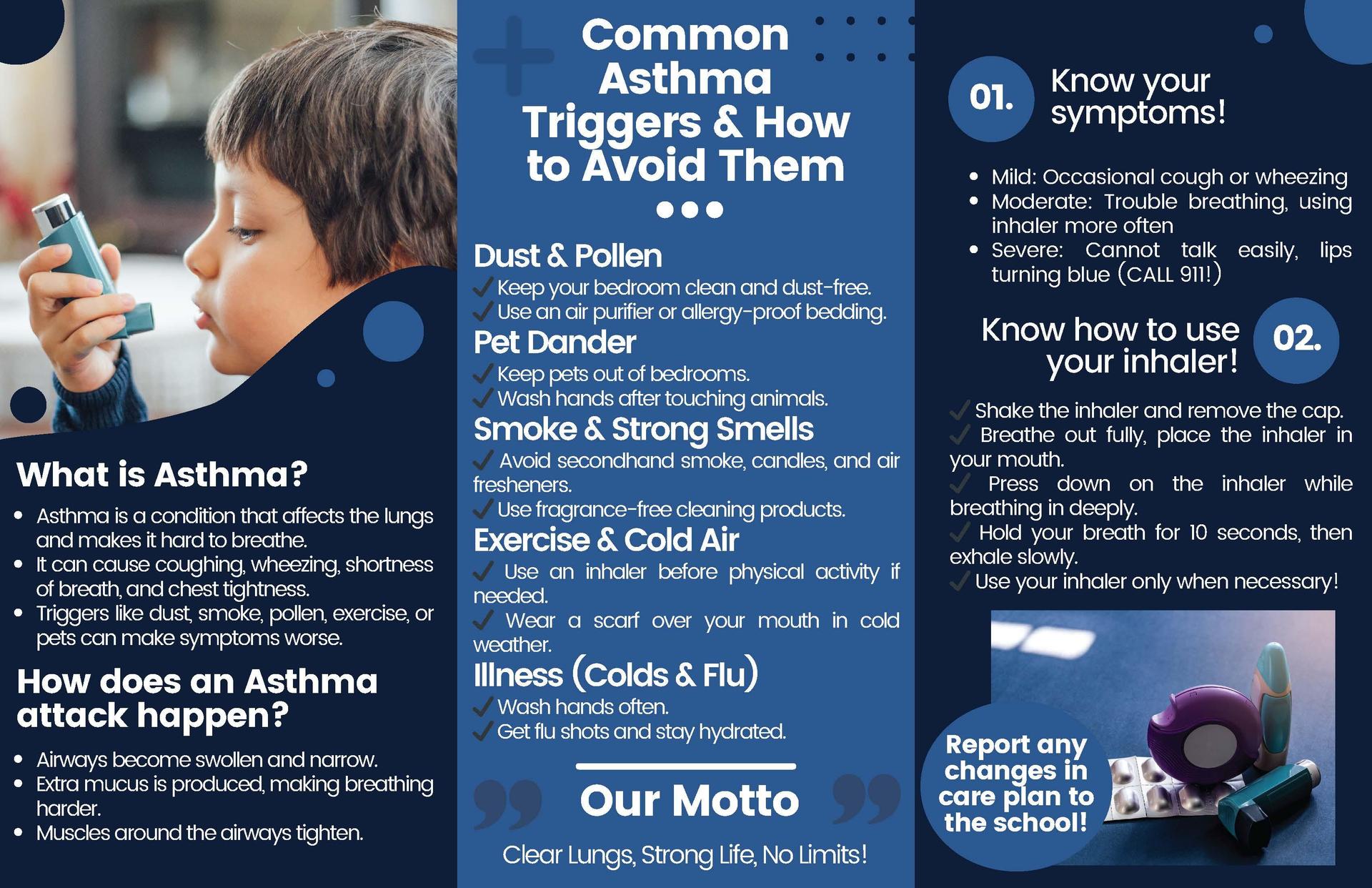 Asthma Prevention & Management Brochure Page 2