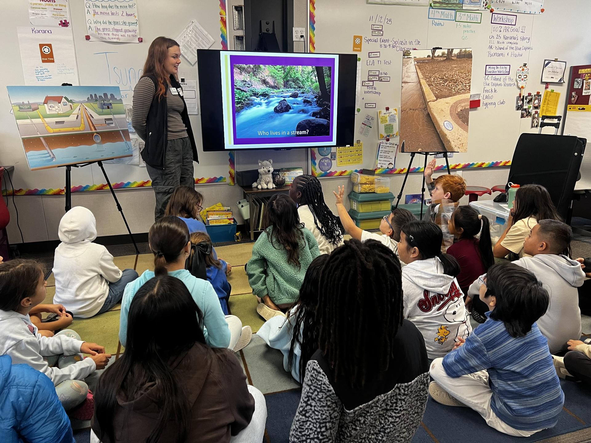 students in class learning