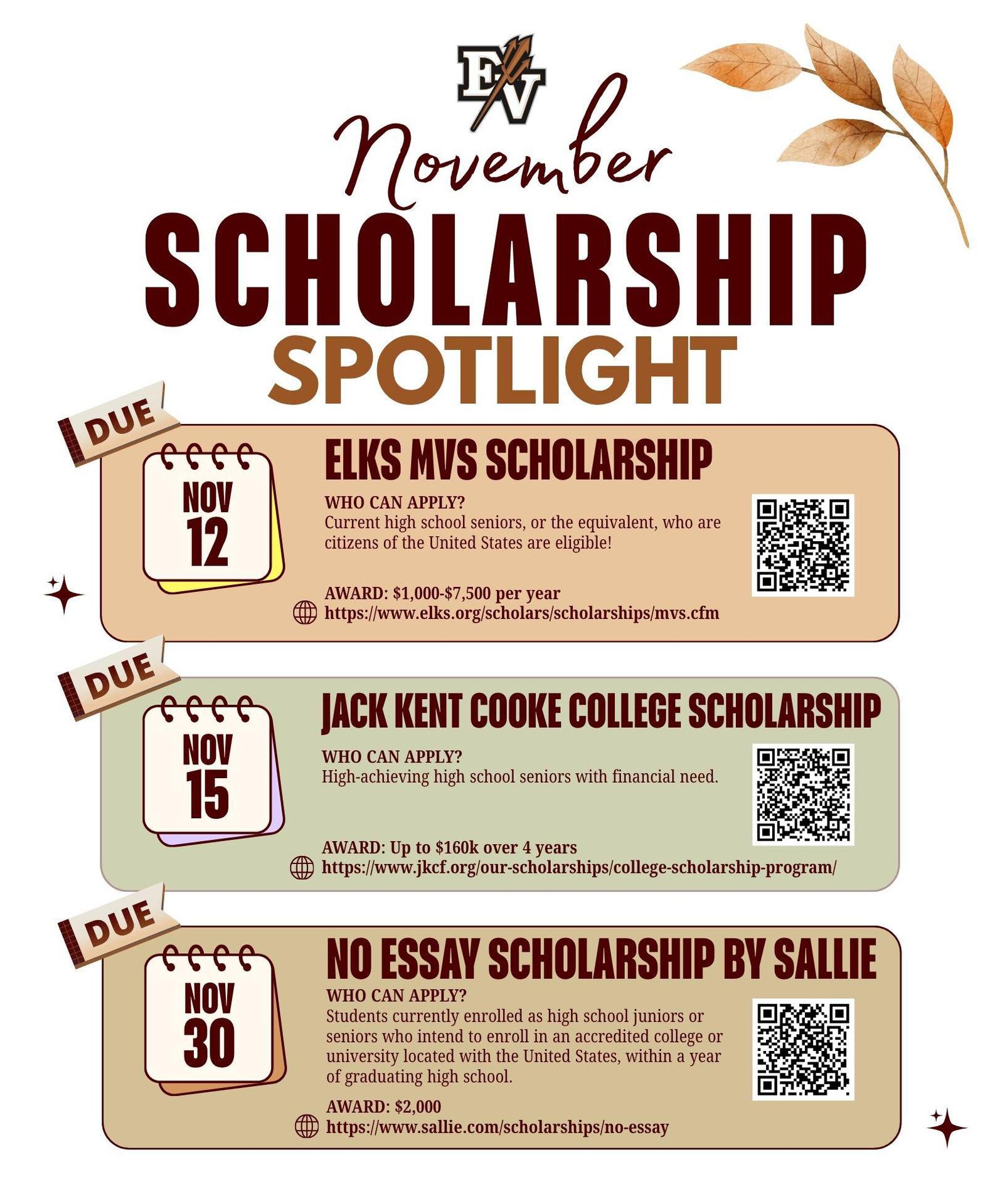 November Scholarship Spotlight
