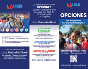 Front of Spanish CHOICES trifold brochure