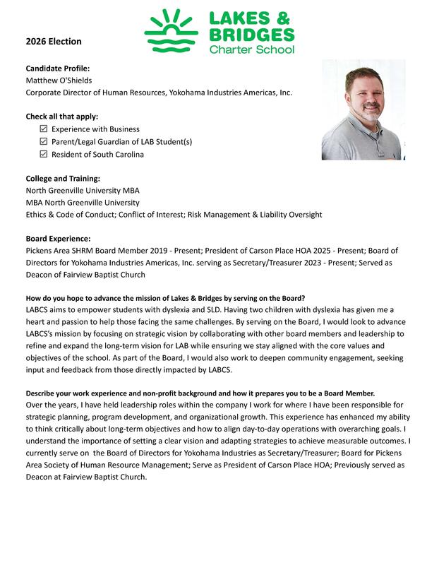 Candidate Profiles for the Board Election