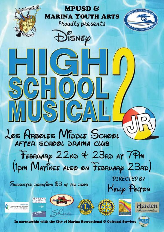 Flyer promoting High School Musical 2 Jr.
