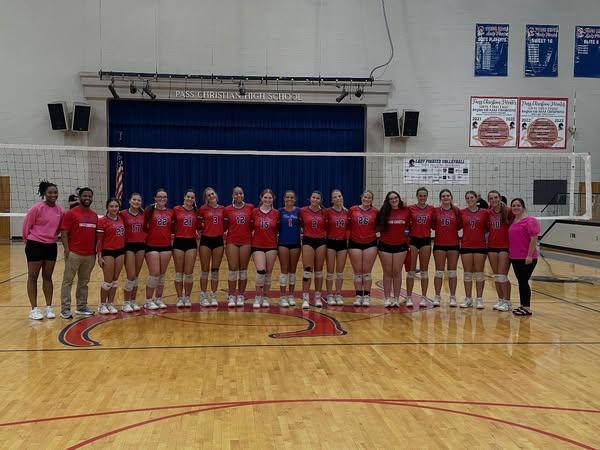 The Pass Christian Lady Pirates (16-9) volleyball team earned their berth into the MHSAA 4A State Quarterfinals after defeating the West Lauderdale Lady Knights 3-1