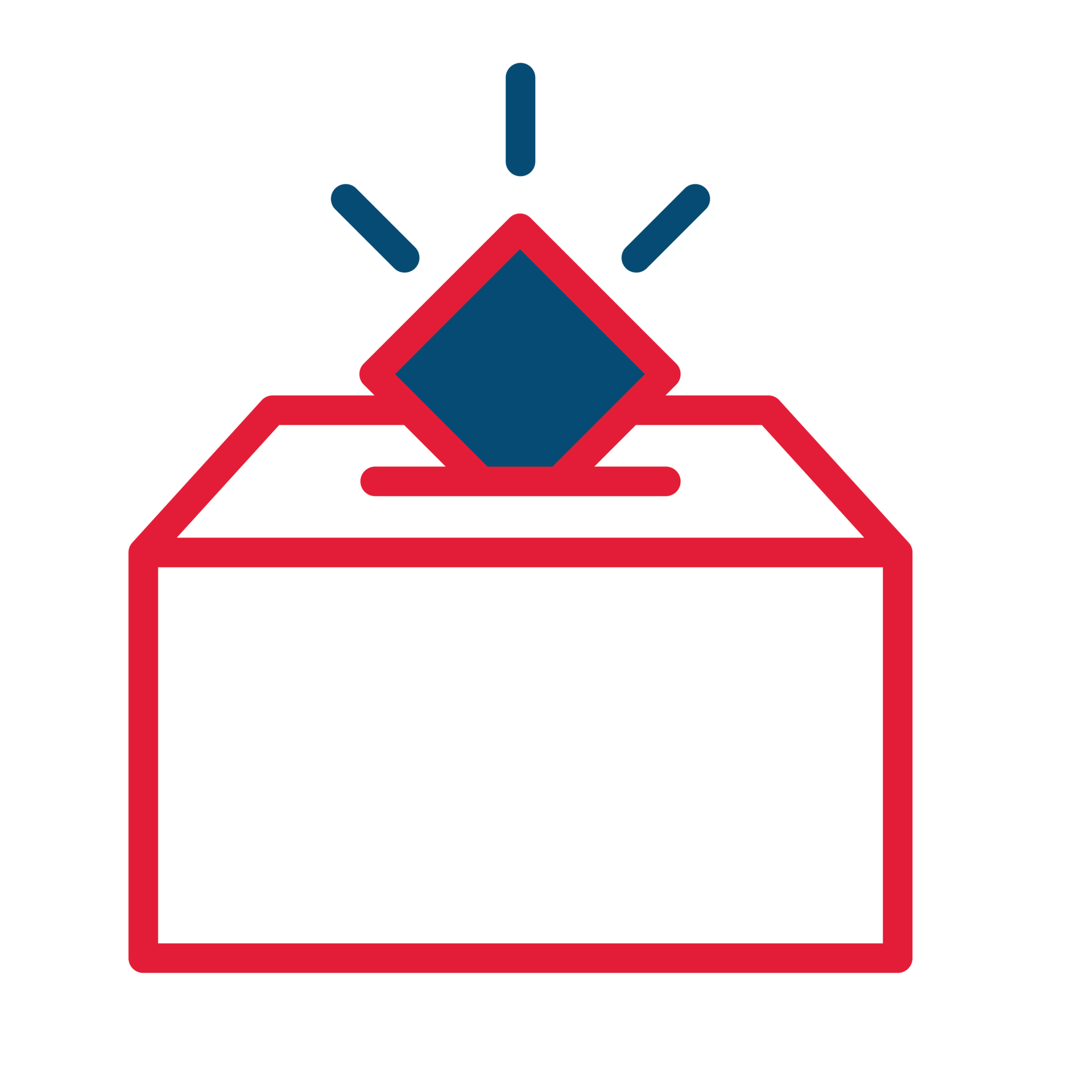 Ballot box with election ballot