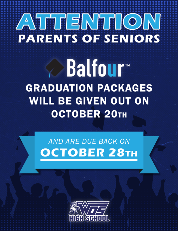 Senior Graduation Packages Due Oct 28