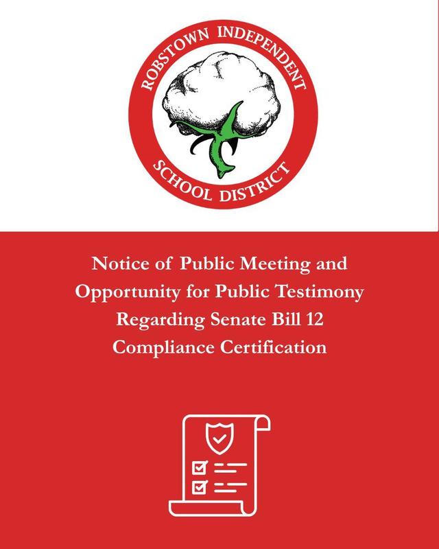 Notice of Public Meeting and Opportunity for Public Testimony Regarding Senate Bill 12 Compliance Certification Featured Photo
