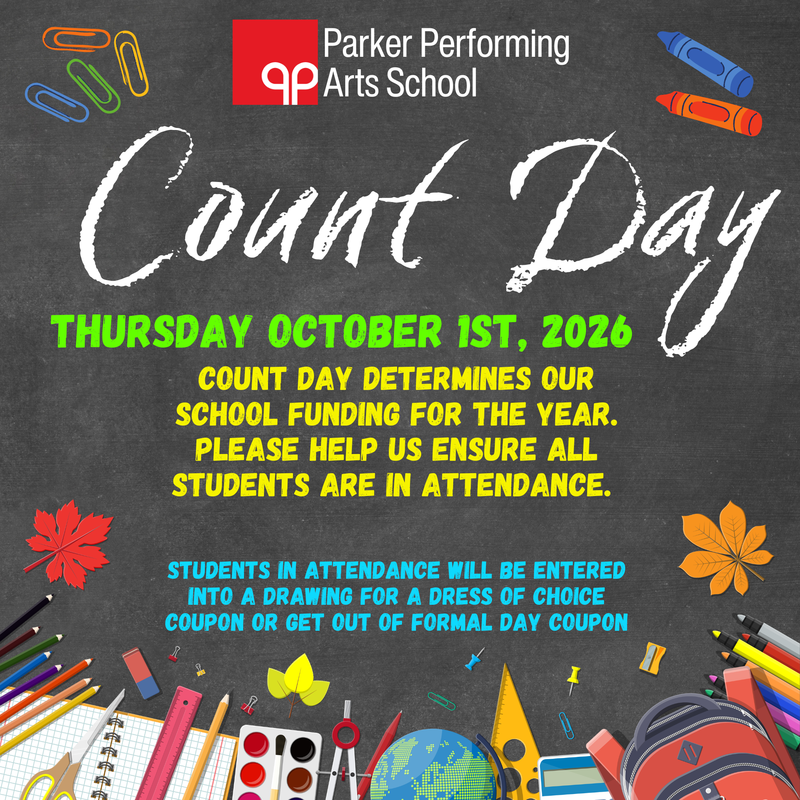 Count Day Graphic written on chalkboard
