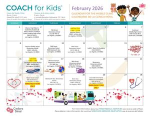 Coach for Kids calendar