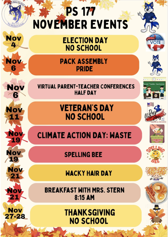 wolf, dates, spelling bee, turkey, list of events, leaves