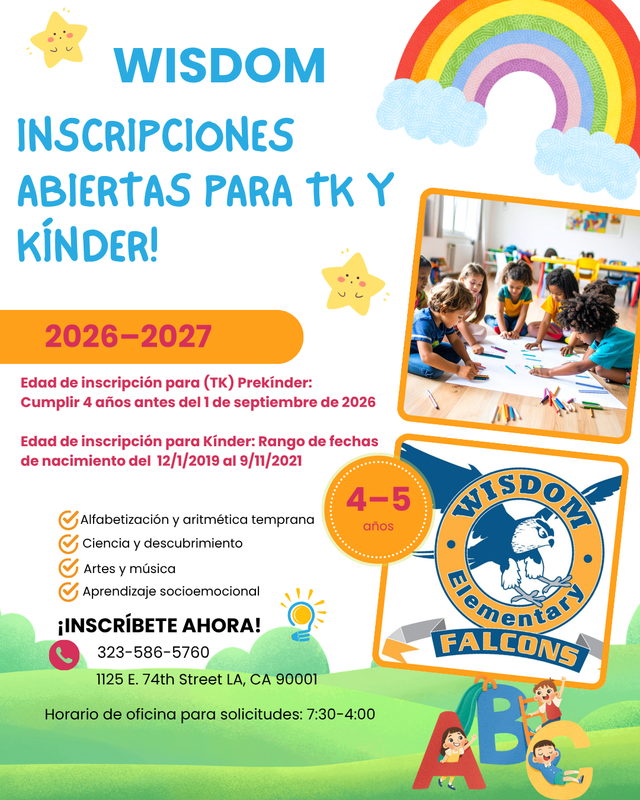 enroll TK/K spanish