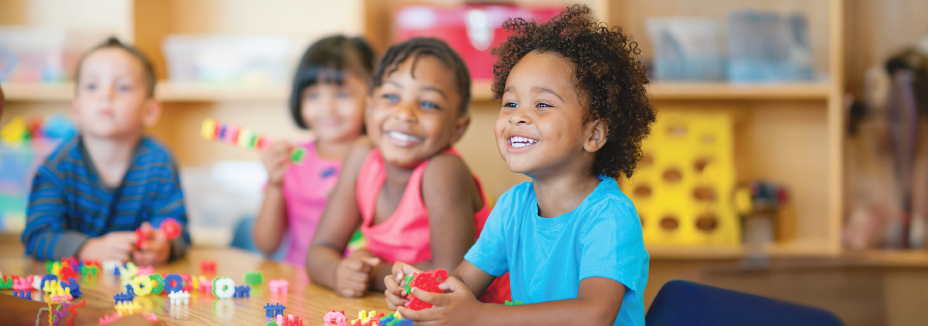 smiling kids in class