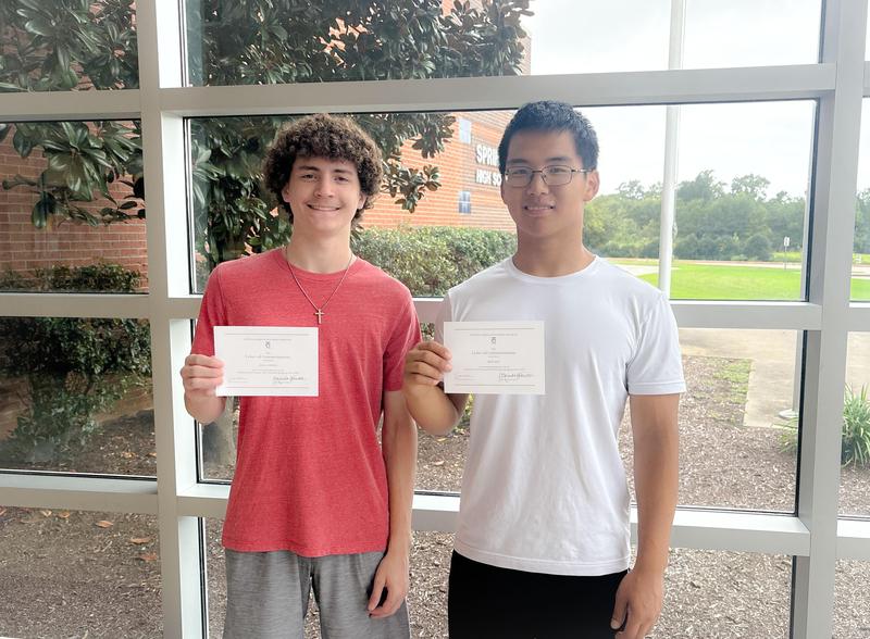 Spring Hill High School Seniors Jack Cooper and Bon Kim have been named Commended Students in the 2026 National Merit Scholarship Program.