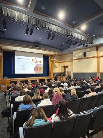 students in auditorium