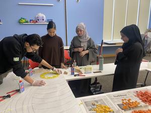Our CYSP students have been hard at work bringing their mural project to life in the library!
