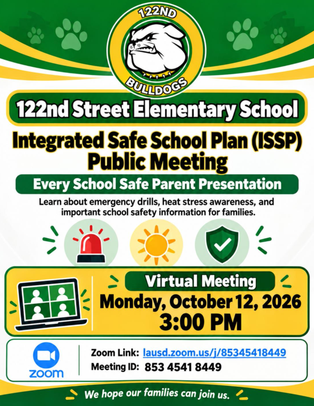 Flyer for Integrated Safe School Plan