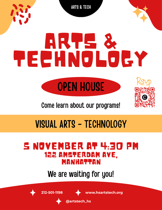 Open house: November 5th at 4:30pm at HS Arts and Tech