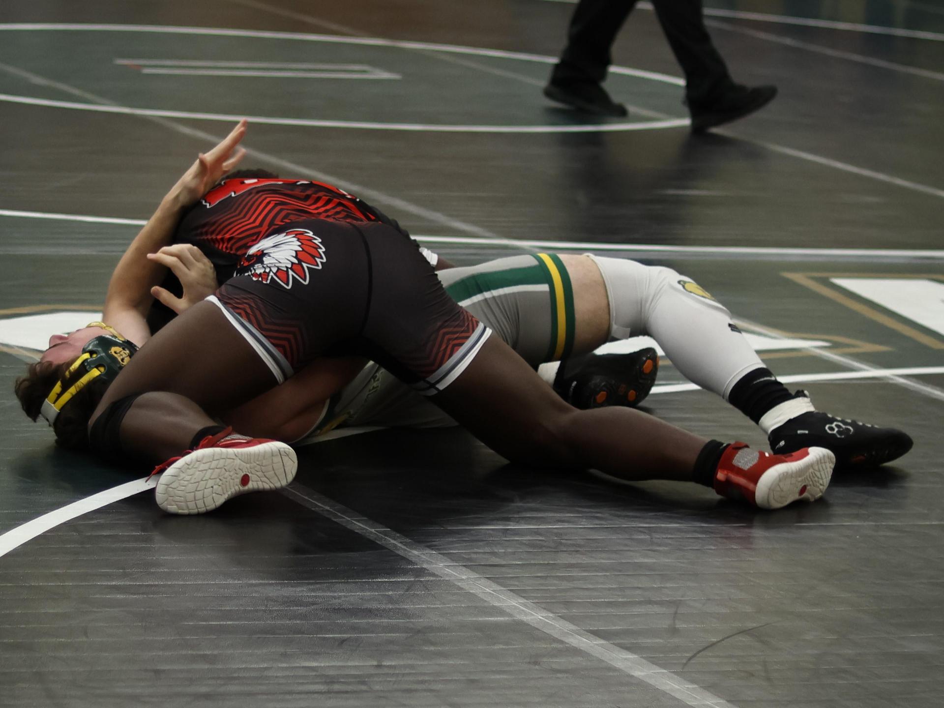 boys wrestling at liberty duals