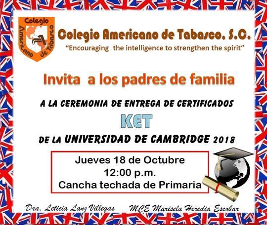 1° secundaria: Entrega de certificados KET Featured Photo