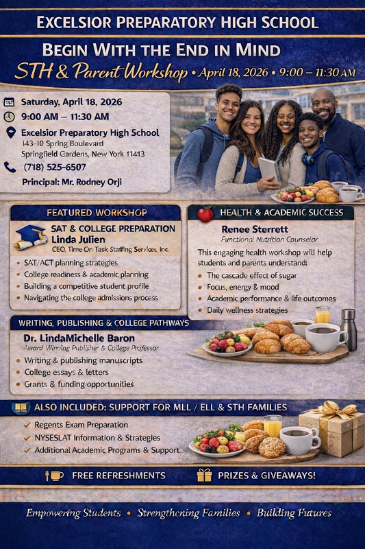 Students in Temporary Housing Parent Workshop, April 18th 2026 flyer