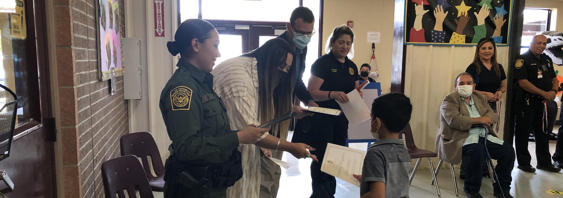 Today was a great day to recognize our October Students of the Month. These are students who exemplify excellence in the classroom. Thank you to our partners (City of Encinal, Encinal PD, Encinal FD, and representatives from Border Patrol and the office of Henry Cuellar) for ensuring that KidsComeFirst.