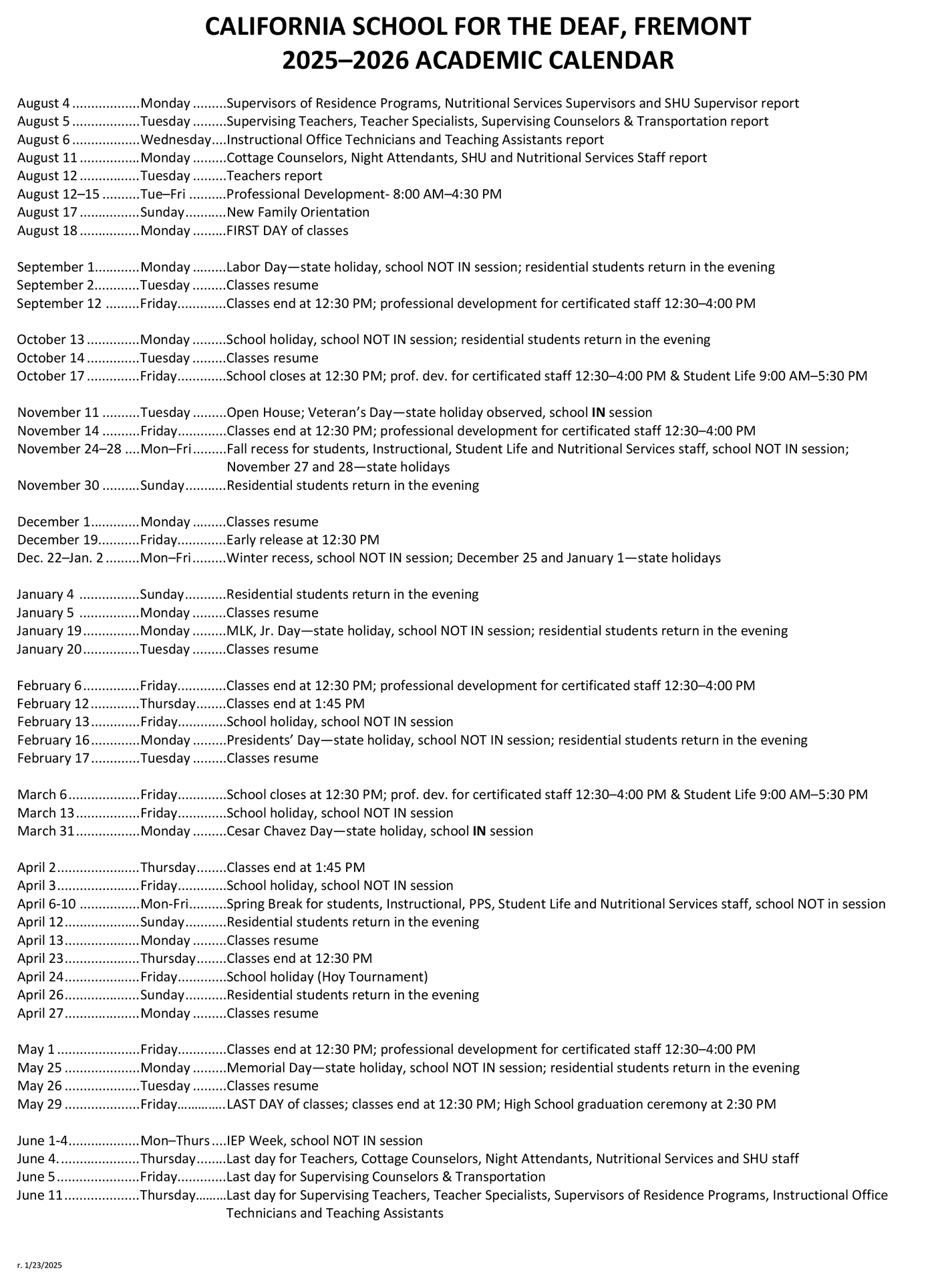 Tap on image for readable calendar