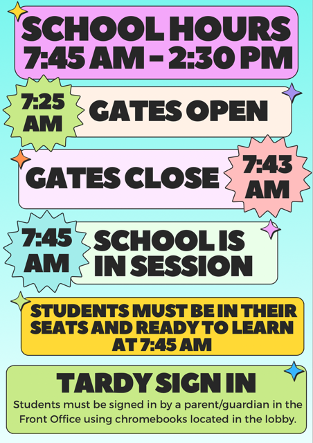 Welcome back reminders!!